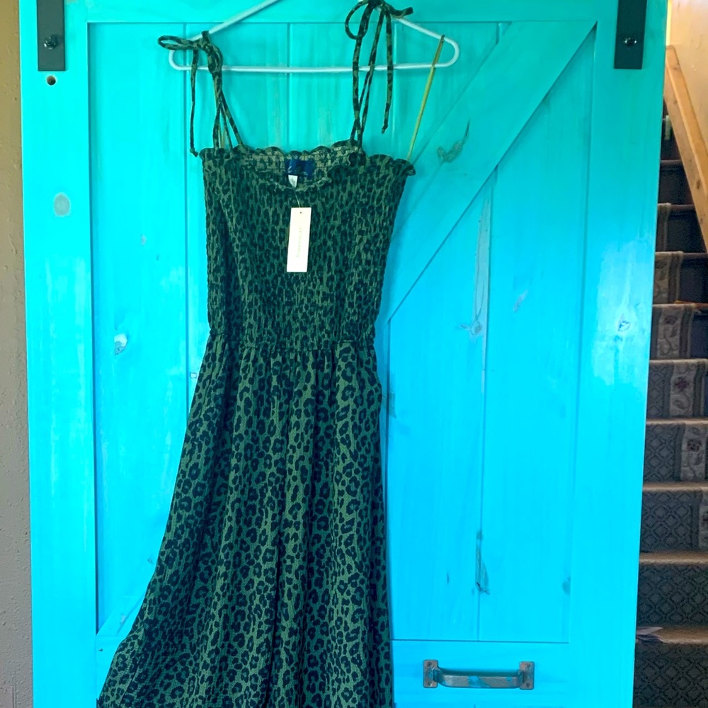 Olive leopard jumpsuit